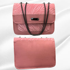 Luxury Women’s Shoulder Bag in Pink Faux Leather for Casual, Work, and Formal Use