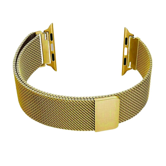 Gold | Apple Watch Milanese Magnetic Loop Strap | Stainless Steel Band | 42mm / 44mm / 45mm