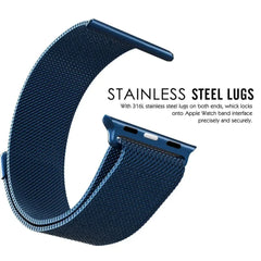 Blue | Apple Watch Milanese Magnetic Loop Strap | Stainless Steel Band | 42mm / 44mm / 45mm