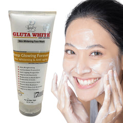 Gluta White Skin Whitening Face Wash | 7-in-1 Brightening & Anti-Aging Formula