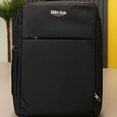 Slim Business Laptop Backpack | Lightweight Travel & Office Bag with Multi-Pockets | Black