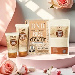 BNB Rice Extract Bright & Glow Facial Kit | 3-in-1 Whitening, Brightening & Hydrating Skincare
