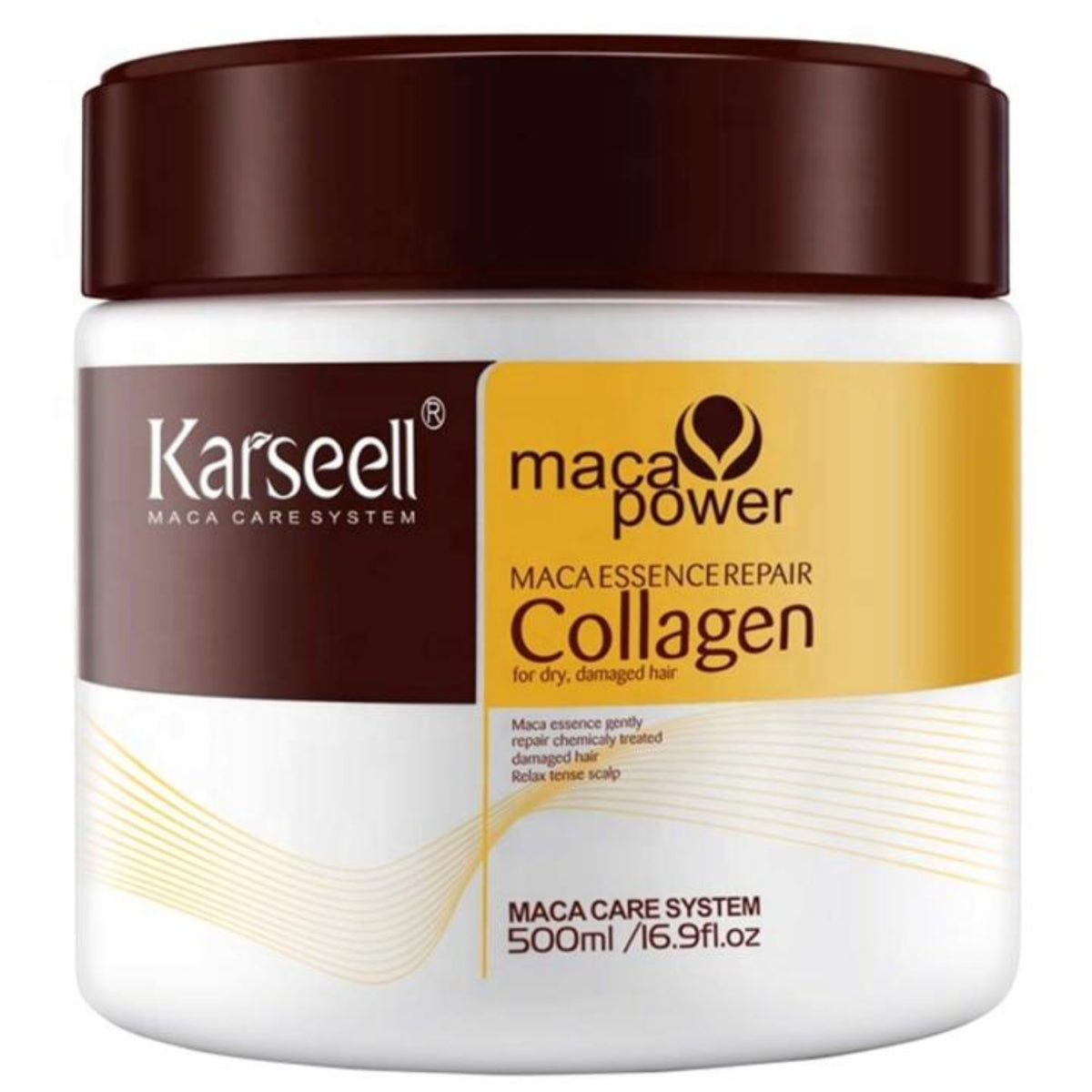 Karseell Collagen Deep Repair Hair Mask 500ml | Argan Oil & Collagen for Smooth, Shiny Hair
