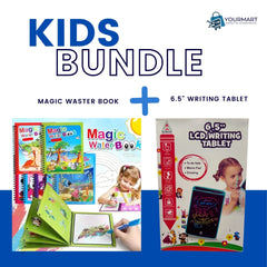 Magic Water Book with Pen + 6.5-Inch Multi-Color LCD Writing Tablet Bundle for Kids