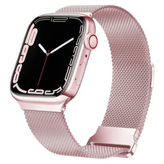 Rose Pink | Apple Watch Milanese Magnetic Loop Strap | Stainless Steel Band  | 42mm / 44mm / 45mm