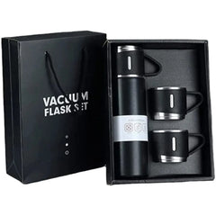 3 Cup 500ML Double-Layer Stainless Steel Vacuum Flask Set | Hot & Cold | Travel Thermos