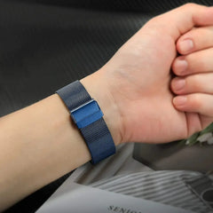 Blue | Apple Watch Milanese Magnetic Loop Strap | Stainless Steel Band  | 42mm / 44mm / 45mm