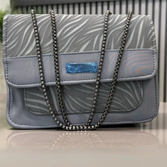Luxury Women’s Shoulder Bag in Grey Faux Leather for Casual, Work, and Formal Use
